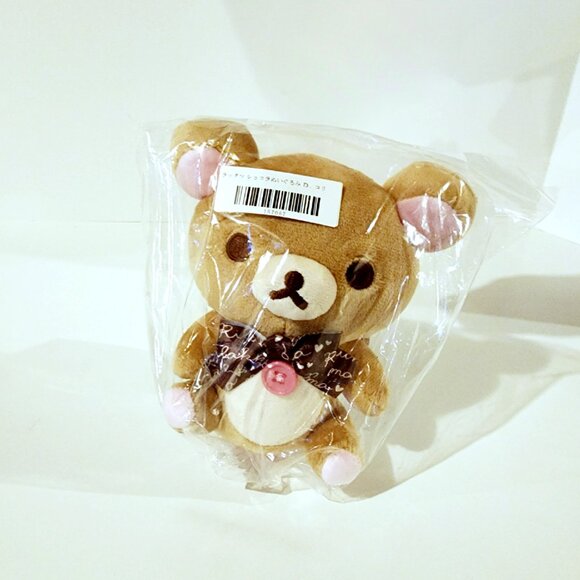 New Official San-x Rilakkuma Chocola with Brown Bow Plush 19cm - Picture 3 of 4